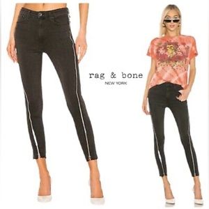 Rag & Bone Nina High Rise Skinny Zipper Jeans in Color Carlton